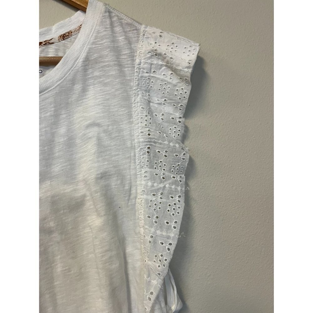 NWT Anthropologie Pilcro Ruffle-Sleeved Tunic White s - Picture 11 of 11